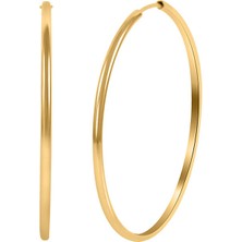 Kuyumcudükkanı Kuyumcudukkani 5 cm Çapında Halka KÜPE-31133-G-5CM