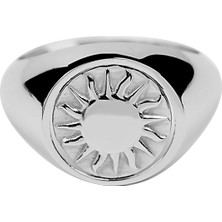 Kuyumcudükkanı Küçük Parmak Yüzük (Signed Ring) Güneş Ifadeli -10384-W