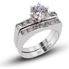 Kuyumcudükkanı Kuyumcudukkani Alyanslı TEKTAŞYÜZÜK-10026-W-W