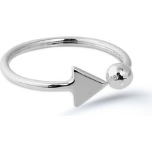 Kuyumcudükkanı Kuyumcudukkani Taşsız Üçgen Free Size YÜZÜK-10333-W