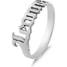 Kuyumcudükkanı Kuyumcudukkani "old Englısh" Font Isim Yazılı YÜZÜK-10901-W-OLD