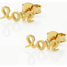 Kuyumcudükkanı Kuyumcudukkani Love Yazılı Yeni Trend KÜPE-30047-G