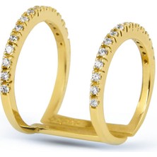 Kuyumcudükkanı Kuyumcudukkani Ikili Halka Trend YÜZÜK-10360-G-W