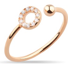 Kuyumcudükkanı Kuyumcudukkani Taşlı Yuvarlak Free Size YÜZÜK-10331-R-W