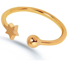 Kuyumcudükkanı Kuyumcudukkani Taşsız Yıldız Free Size YÜZÜK-10329-R