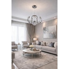 Kafkas Dört Kollu Dron Kristal Kelebekli Şeker Toplu LED Avize