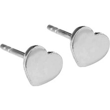 Kuyumcudükkanı Kuyumcudukkani 7mm Kalp Modeli Trend KÜPE-30108-W