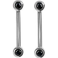 Kuyumcudükkanı Kuyumcudukkani Trend Iki Taşlı Ear Cuff KÜPE-31126-W-BLK