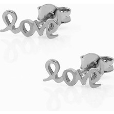 Kuyumcudükkanı Kuyumcudukkani Love Yazılı Yeni Trend KÜPE-30047-W