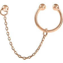 Kuyumcudükkanı Kuyumcudukkani Çift Özellik Kullanımlı"ear CUFF"KÜPE-31147-R