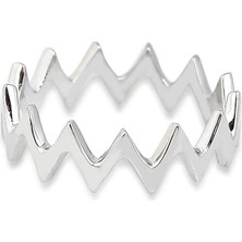 Kuyumcudükkanı Kuyumcudukkani Taşsız Zigzag Trend YÜZÜK-10340-W