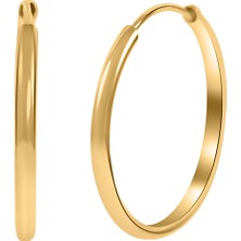 Kuyumcudükkanı Kuyumcudukkani 2 cm Çapında Halka KÜPE-31133-G-2CM