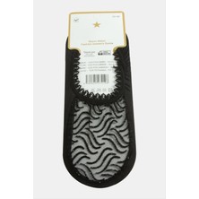 Zero Land Matrixzn Oval Dantel Babet Çorap-Siyah