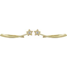 Kuyumcudükkanı Kuyumcudukkani Noktalı "kuyruklu Yıldız"modeli Ear Cuff KÜPE-31127-G-W