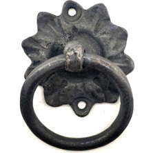 K-Yonlineticaret Eco Lounge Antika Tarz Dekoratif Pirinç Çiçek Mobilya Kulbu, Kapı Kilit Halkası - 5