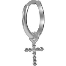 Kuyumcudükkanı Kuyumcudukkani Minik Halkalı"mini Haç" KÜPE-31223-W