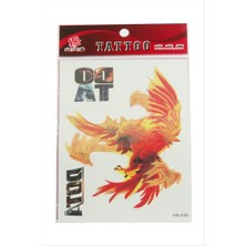 Zero Land Lvsqvr Ateş Kartalı Tattoo Dövme Sticker - Kırmızı