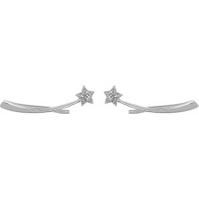 Kuyumcudükkanı Kuyumcudukkani Noktalı "kuyruklu Yıldız"modeli Ear Cuff KÜPE-31127-W-W