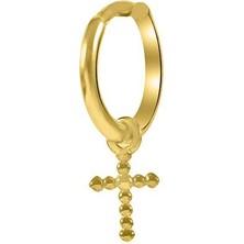 Kuyumcudükkanı Kuyumcudukkani Minik Halkalı"mini Haç" KÜPE-31223-G