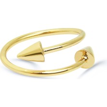 Kuyumcudükkanı Kuyumcudukkani Uçları Silindir Üçgen Free Size Trend YÜZÜK-10317-G