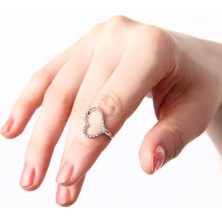 Kuyumcudükkanı Kuyumcudukkani Free Size Kalp YÜZÜK-10217-W-W