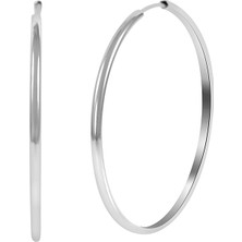 Kuyumcudükkanı Kuyumcudukkani 4 cm Çapında Halka KÜPE-31133-W-4CM