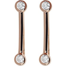 Kuyumcudükkanı Kuyumcudukkani Trend Iki Taşlı Ear Cuff KÜPE-31126-R-W