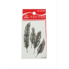 Zero Land Lvsqvr Yaprak Tattoo Dövme Sticker - Beyaz