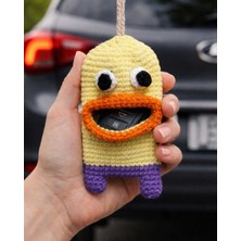 Bigohobi El Yapımı Örgü Telefon Çantası, Dekoratif Hediyelik, Sevimli Figürlü