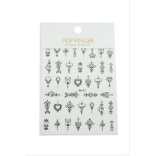 Zero Land Lvsqvr Kalp Tattoo Dövme Sticker - Beyaz