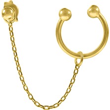 Kuyumcudükkanı Kuyumcudukkani Çift Özellik Kullanımlı"ear CUFF"KÜPE-31147-G