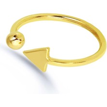 Kuyumcudükkanı Kuyumcudukkani Taşsız Üçgen Free Size YÜZÜK-10333-G