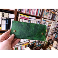 Mahfuz Gerçek Deri Tamamen El Emeği Kadın Cüzdan 22CM*8CM * 1 Kağıt Para Alanı 4 Kart Bölmesi NLU329