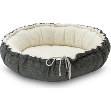 Matrixzn Pet Comfort Sunflower Çift Taraflı Koyu Yeşil/ekru Kedi ve Köpek Yatağı 85CM