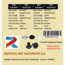 Tel Sandalye Plastik Papuç Tapa / Rafsteel RS869391PT218