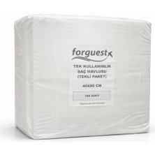 Forguest Tek Kullanımlık Saç Havlusu 40X80 cm 100 Adet Hijyenik Kuaför Havlusu Nonwoven Saç Kurulama Havlusu