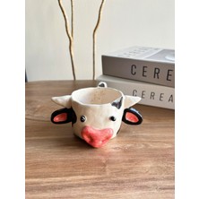 Sece Inekli Kupa El Yapımı Seramik Kupa