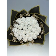 Green Deco 30 Lu Isteme Çiçeği A Sınıf Kokulu Beyaz Gül - Sevgili Hediyesi - Özel Gün - Hediye