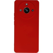 Herşeytrend Realme 11 Pro Kılıf Nano Içi Kadife Silikon - Kırmızı