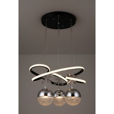 TERRA lighting Modern Trian 3 Toplu Sarkıt LED Avize, Power LED Avize, 3 Renk Işık Özellikli LED Avize, Salon Mutfak Yatak Odası Avize