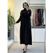 Fuat Gürsen Payet ve Nakış Işlemeli Belden Bağlamalı Uzun Elbise 5101