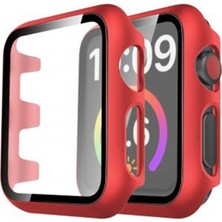Eco Port Apple Watch 40MM Camlı Kasa Ekran Koruyucu - Kırmızı