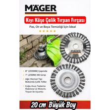 Mager Çelik Fırça Telli Kıyı Köşe Tırpan Başlığı - Taşlama Makinaları ile Uyumlu