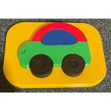 Çocuklar Için Araba Bulmacası Renkli Puzzle Oyuncak Eğitici Oyuncak