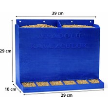 Anadolu Kavuzculuk Bıldırcın – Civciv – Keklik Yemliği | Duvara Monte | 39×29×10 cm | Dayanıklı Yemlik