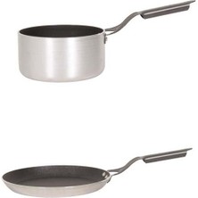 Mehtap Chefline Indüksiyon Tabanlı 26 cm Krep Tava ve 18 cm Kaçerola Sosluk Seti