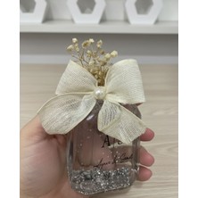 Kamira Kişiye Özel Isimli ve Tarihli Gümüş Pullu Cam Şişe Kolonya Nişan Nikah ve Söz Hediyeliği 30 Adet