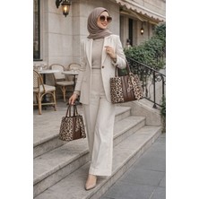 Han Çanta Leopar Desenli Kol Çantası