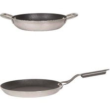 Mehtap Chefline Indüksiyon Tabanlı 26 cm Krep Tava ve 22 cm Sahan Seti