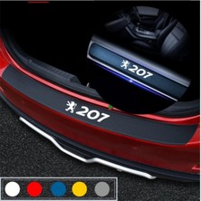 Peugeot 207 Için Özel Yeni Uyumlu Aksesuar Bagaj ve Kapı Eşiği Seti Karbon